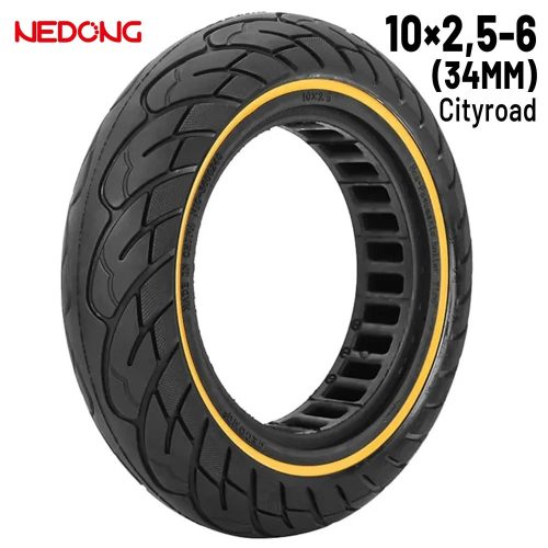 Tömör kerék 10 × 2,5-6 sárga (34 mm) [Nedong]